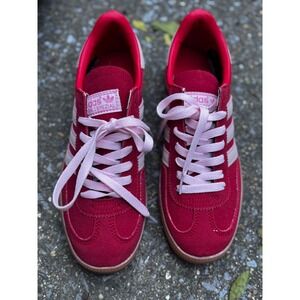Adidas Handball Spezial Red Pink Suede Gum Sole Sneakers IE5894 Womens 7.5